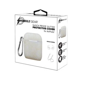 Mobile Gear Sparkling Silicone Airpods Cover Case Gold