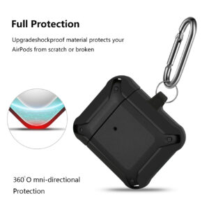 Eggshell 360 degree Protect Case for AirPods In Black - Image 3