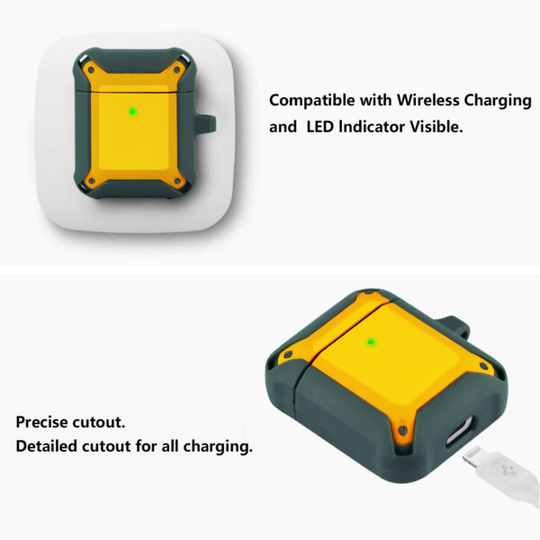 Eggshell 360 degree Protect Case for AirPods In Gray and Yellow - Image 2