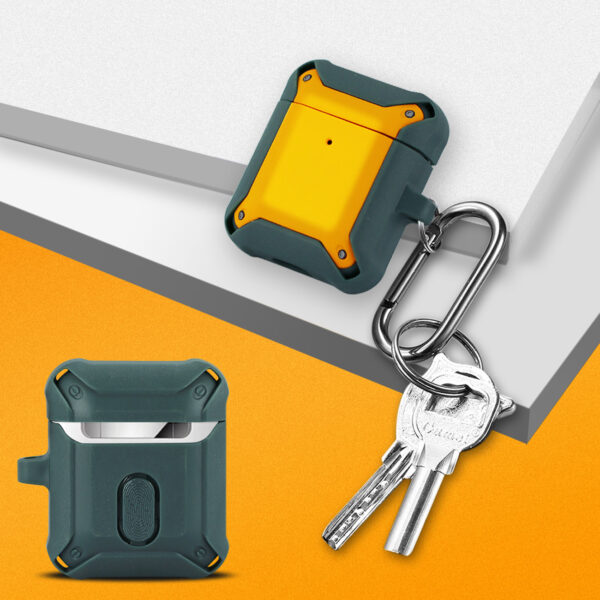 Eggshell 360 degree Protect Case for AirPods In Gray and Yellow - Image 4