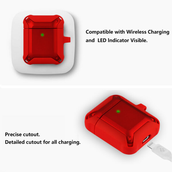 Eggshell 360 degree Protect Case for AirPods In Red - Image 2