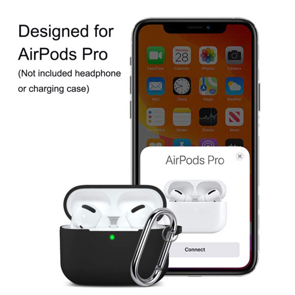 Premium Silicone AirPods Pro Case in Black - Image 3