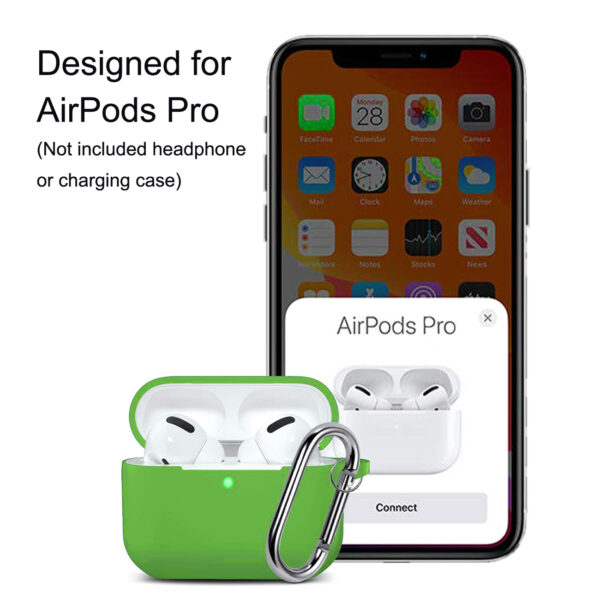 Premium Silicone AirPods Pro Case in Green - Image 3