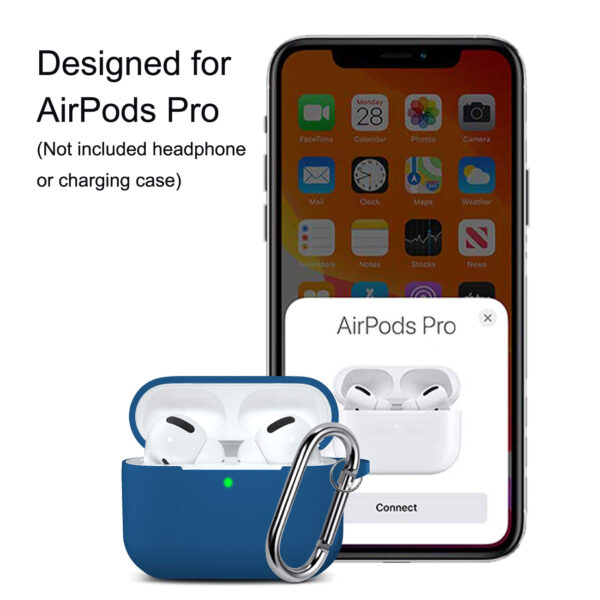 Premium Silicone AirPods Pro Case in Navy - Image 3