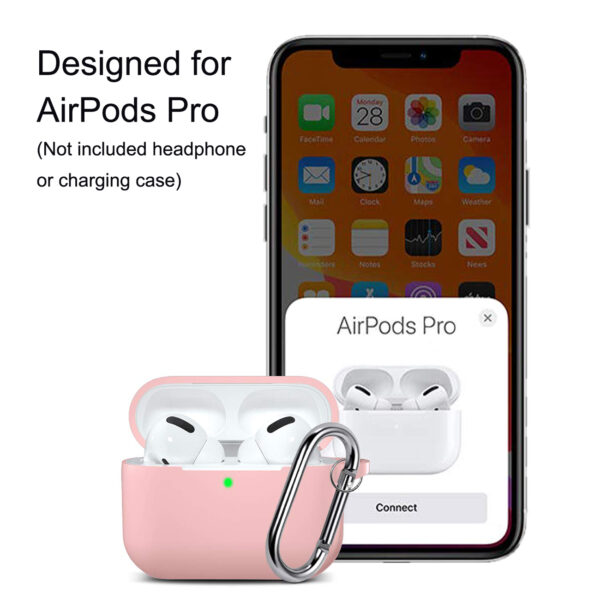 Premium Silicone AirPods Pro Case in Pink - Image 3