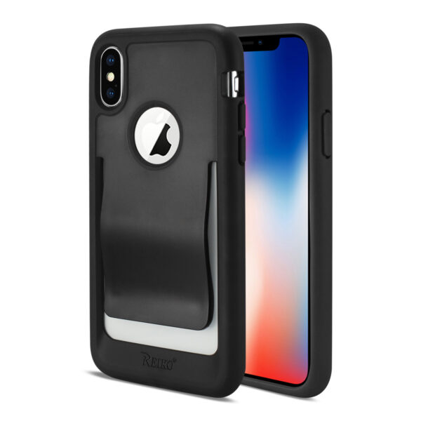 Reiko iPhone X/iPhone XS Belt Clip Polymer Case In Black - Image 2