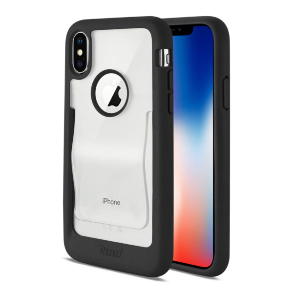 Reiko iPhone X/iPhone XS Belt Clip Polymer Case In Clear Black - Image 2
