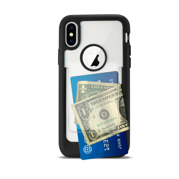 Reiko iPhone X/iPhone XS Belt Clip Polymer Case In Clear Black - Image 3