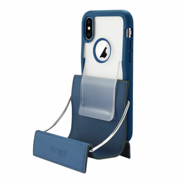 Reiko iPhone X/iPhone XS Belt Clip Polymer Case In Clear Blue - Image 3