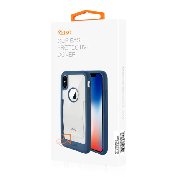 Reiko iPhone X/iPhone XS Belt Clip Polymer Case In Clear Red - Image 4