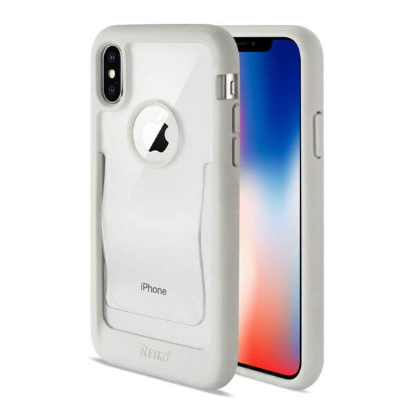 Reiko iPhone X/iPhone XS Belt Clip Polymer Case In Clear White - Image 2