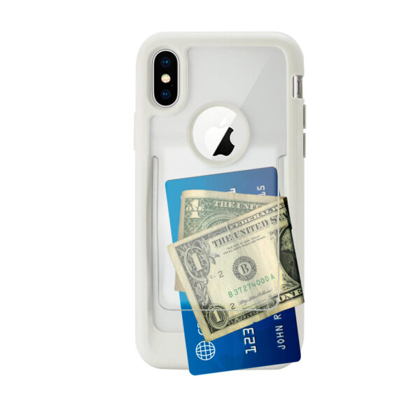 Reiko iPhone X/iPhone XS Belt Clip Polymer Case In Clear White - Image 3