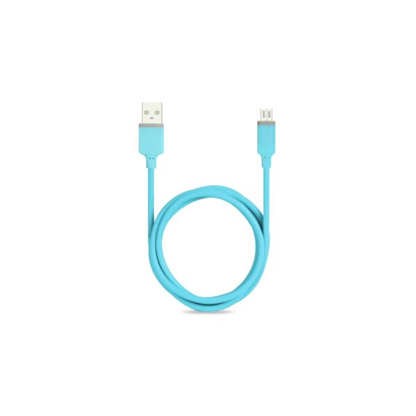 REIKO MICRO USB CAR CHARGER WITH DATA USB CABLE IN BLUE - Image 3