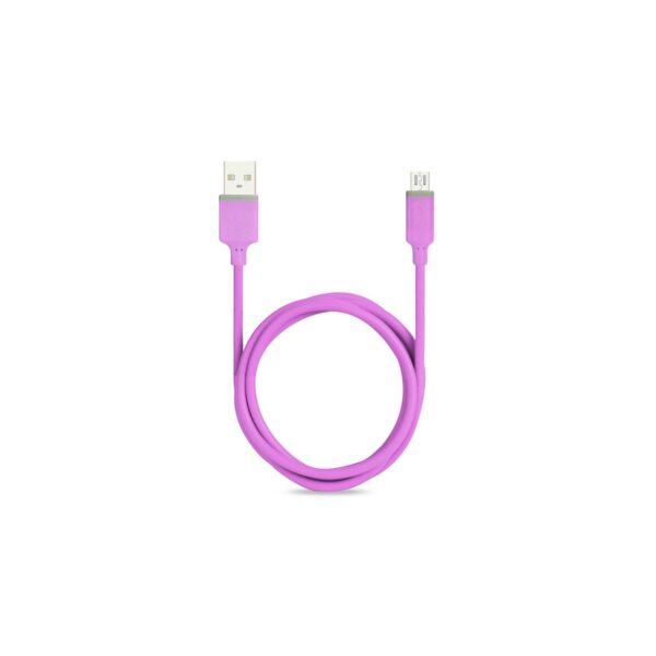REIKO MICRO USB CAR CHARGER WITH DATA USB CABLE IN PURPLE - Image 3