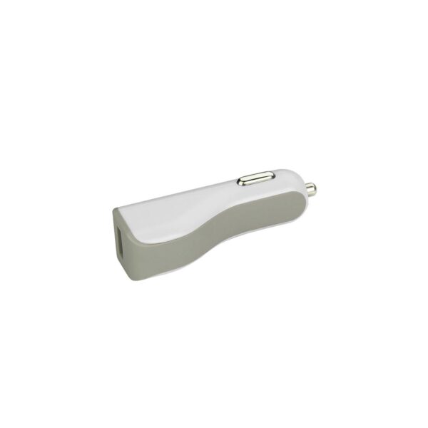 REIKO MICRO USB CAR CHARGER WITH DATA USB CABLE IN WHITE - Image 2