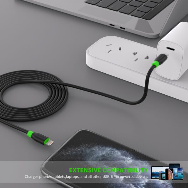 4FT PD Fast Charge USB-C To iPhone Cable Black - Image 4