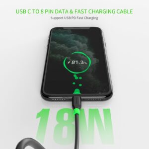 6FT PD Fast Charge USB-C To iPhone Cable Black - Image 3
