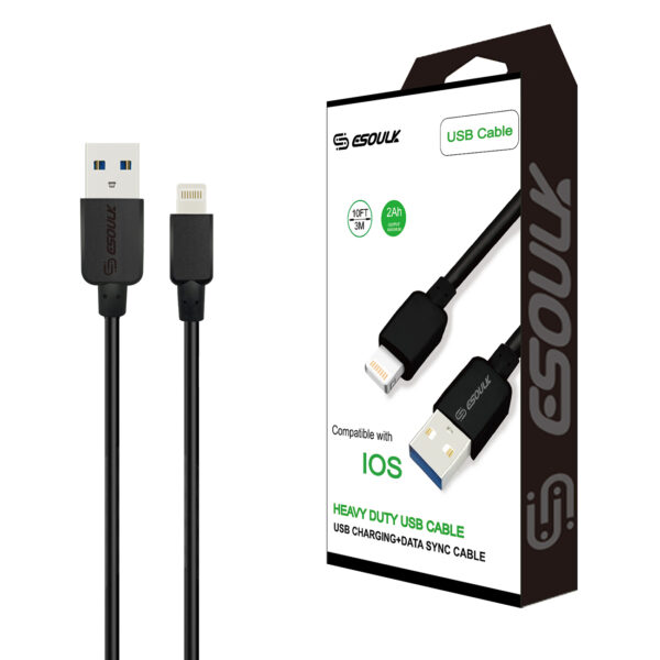 10ft Round Cable For 8 PIN 2A In Black