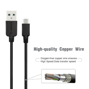 10ft Round Cable For TYPE-C 2A In Black - Image 3