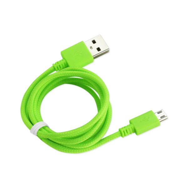 Reiko Braided Micro Usb Data Cable 3.3 Feet In Green - Image 2