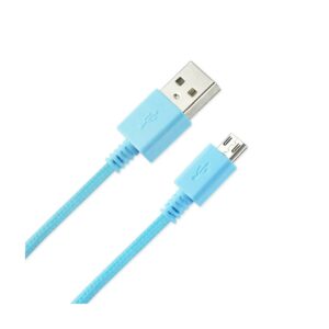 Reiko Braided Micro Usb Data Cable 3.3 Feet In Navy