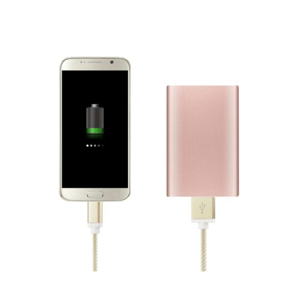 REIKO 3.3FT NYLON BRAIDED MICRO USB CHARGING & SYNC DATA CABLE FOR ANDROID PHONES IN GOLD - Image 2