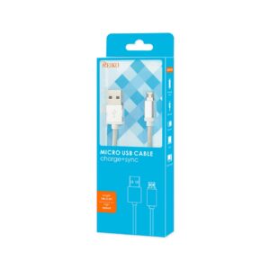 REIKO 3.3FT NYLON BRAIDED MICRO USB CHARGING & SYNC DATA CABLE FOR ANDROID PHONES IN SILVER - Image 4