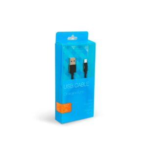 Reiko 3.3FT Metal Connector & Nylon Braided Type C USB 2.0 Data Cable In Black - Image 4
