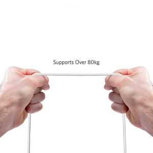 Reiko 3.3FT Metal Connector & Nylon Braided Type C USB 2.0 Data Cable In White - Image 3
