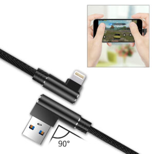 Reiko 3.3FT Nylon braided Material 8 PIN USB 2.0 Data Cable In Black - Image 2