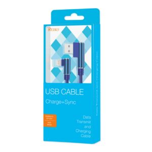Reiko 3.3FT Nylon braided Material 8 PIN USB 2.0 Data Cable In Blue - Image 4