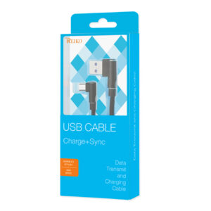 Reiko 3.3FT Nylon Braided Material Micro USB 2.0 Data Cable In Black - Image 4