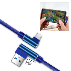 Reiko 3.3FT Nylon braided Material Type C USB 2.0 Data Cable In Blue - Image 2