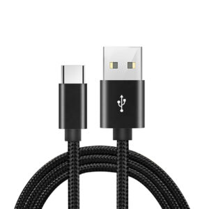 USB-C Fast Charge/Sync Cable 6.5 ft in Black (12pcs) - Image 2