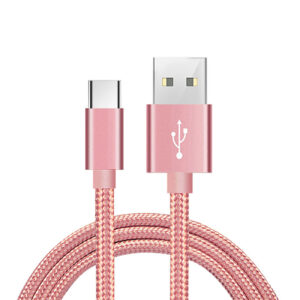 USB-C Fast Charge/Sync Cable 6.5 ft in Rose Gold (12pcs) - Image 2