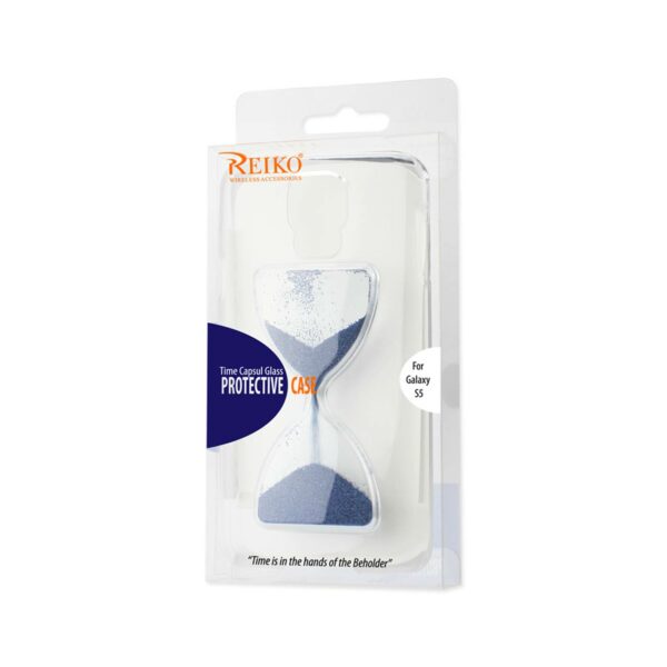 REIKO SAMSUNG GALAXY S5 3D SAND CLOCK CLEAR CASE IN NAVY - Image 4