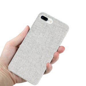 REIKO IPHONE 8 PLUS HERRINGBONE FABRIC IN LIGHT GRAY - Image 3