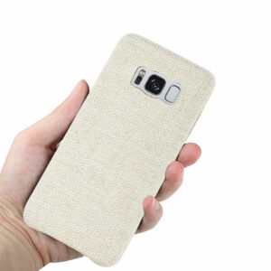 REIKO SAMSUNG GALAXY S8 EDGE HERRINGBONE FABRIC IN BEIGE - Image 3
