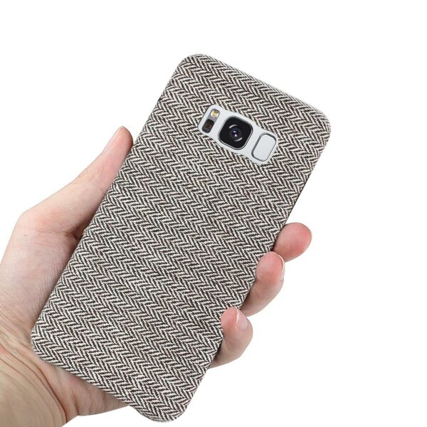 REIKO SAMSUNG GALAXY S8 EDGE HERRINGBONE FABRIC IN DARK GRAY - Image 3