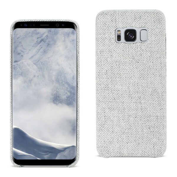 REIKO SAMSUNG GALAXY S8 EDGE HERRINGBONE FABRIC IN LIGHT GRAY