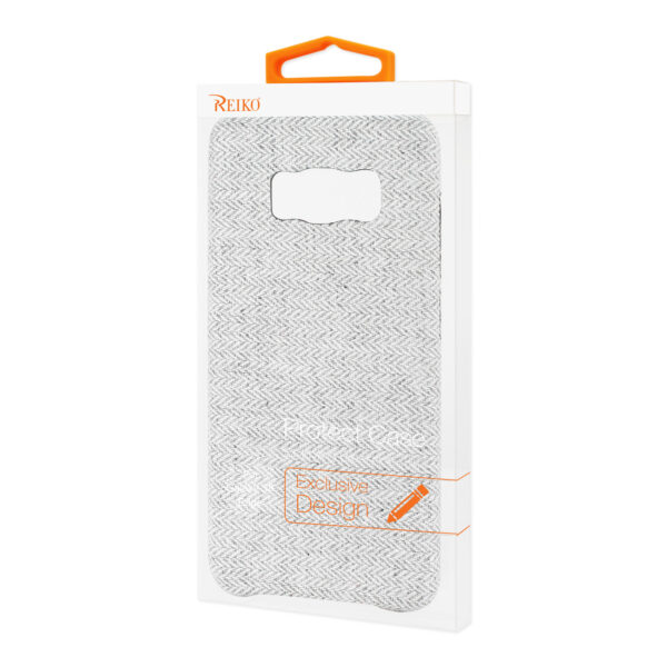 REIKO SAMSUNG GALAXY S8 EDGE HERRINGBONE FABRIC IN LIGHT GRAY - Image 4
