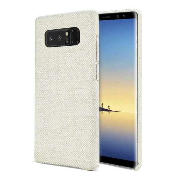 REIKO SAMSUNG GALAXY NOTE 8 HERRINGBONE FABRIC IN BEIGE - Image 2