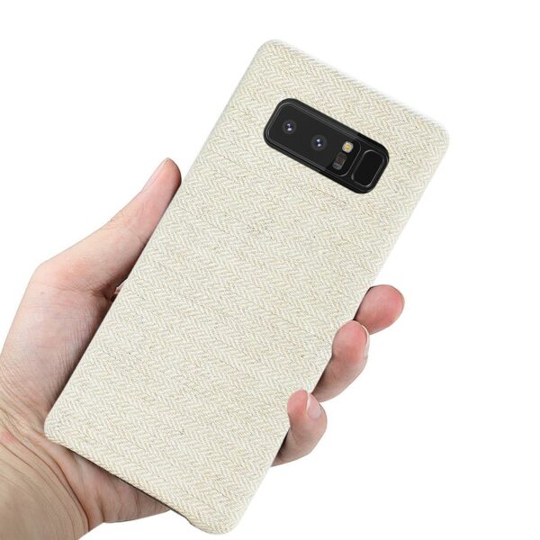 REIKO SAMSUNG GALAXY NOTE 8 HERRINGBONE FABRIC IN BEIGE - Image 3