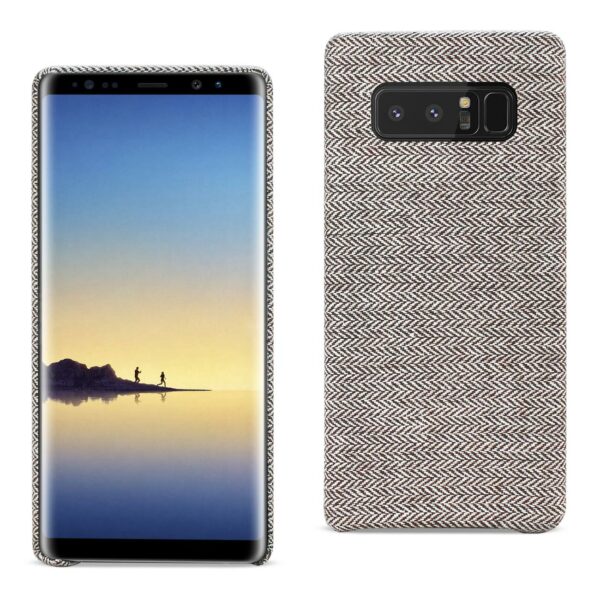 REIKO SAMSUNG GALAXY NOTE 8 HERRINGBONE FABRIC IN DARK GRAY