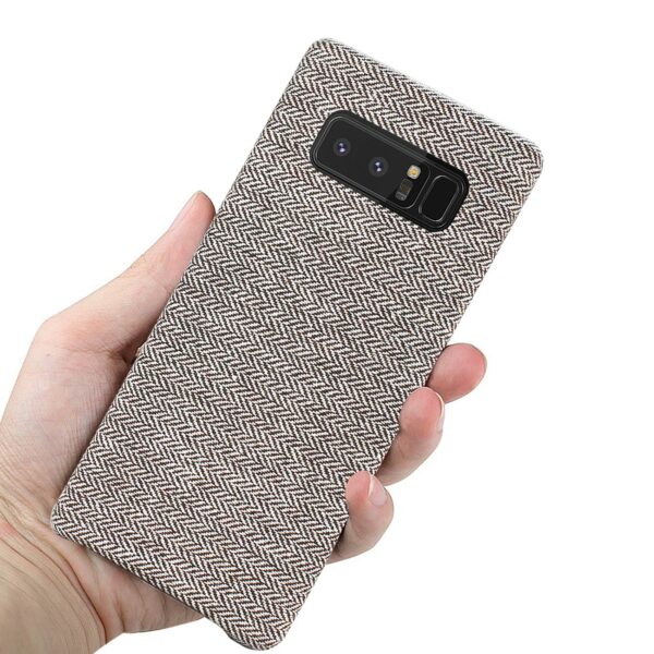 REIKO SAMSUNG GALAXY NOTE 8 HERRINGBONE FABRIC IN DARK GRAY - Image 3
