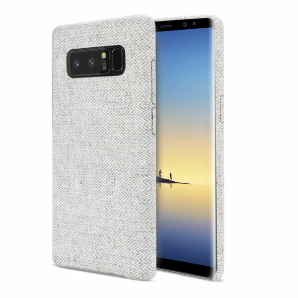 REIKO SAMSUNG GALAXY NOTE 8 HERRINGBONE FABRIC IN LIGHT GRAY - Image 2