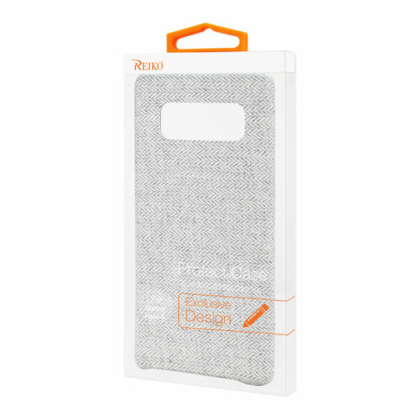 REIKO SAMSUNG GALAXY NOTE 8 HERRINGBONE FABRIC IN LIGHT GRAY - Image 4