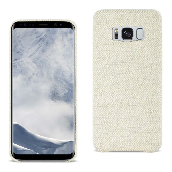 REIKO SAMSUNG GALAXY S8 HERRINGBONE FABRIC IN BEIGE