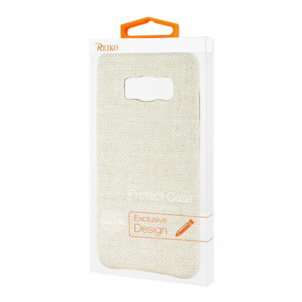 REIKO SAMSUNG GALAXY S8 HERRINGBONE FABRIC IN BEIGE - Image 4