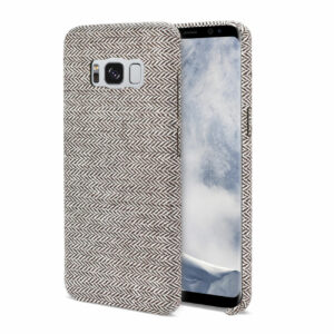 REIKO SAMSUNG GALAXY S8 HERRINGBONE FABRIC IN DARK GRAY - Image 2